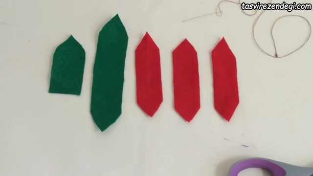 آموزش ساخت گل نمدی