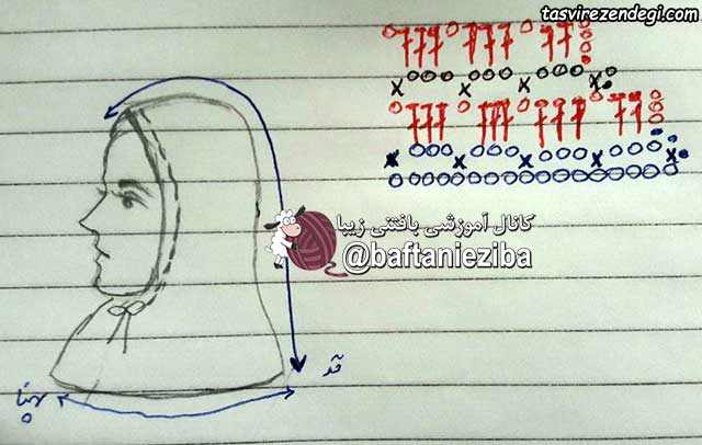 آموزش بافت شال بدون درز