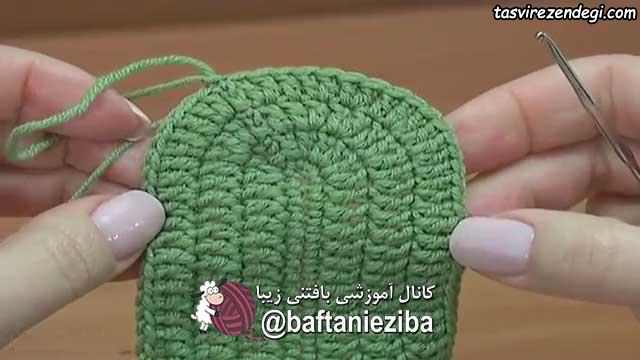 آموزش بافت پاپوش زنانه قلاب بافی 