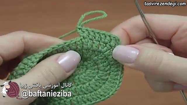 آموزش بافت پاپوش زنانه قلاب بافی 