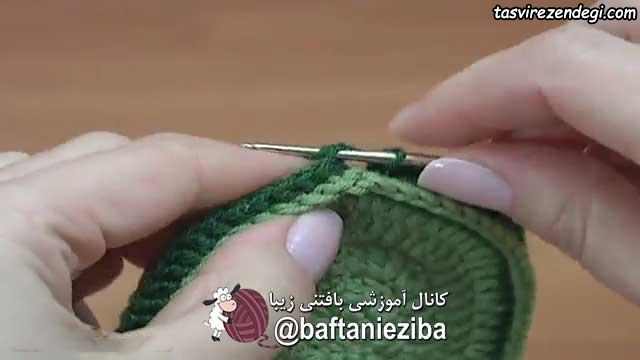 آموزش بافت پاپوش زنانه قلاب بافی