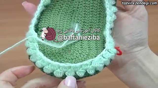 آموزش بافت پاپوش زنانه با قلاب