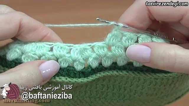 آموزش بافت پاپوش زنانه با قلاب