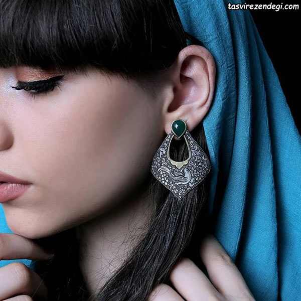 مدل گوشواره جدید قلمزنی 