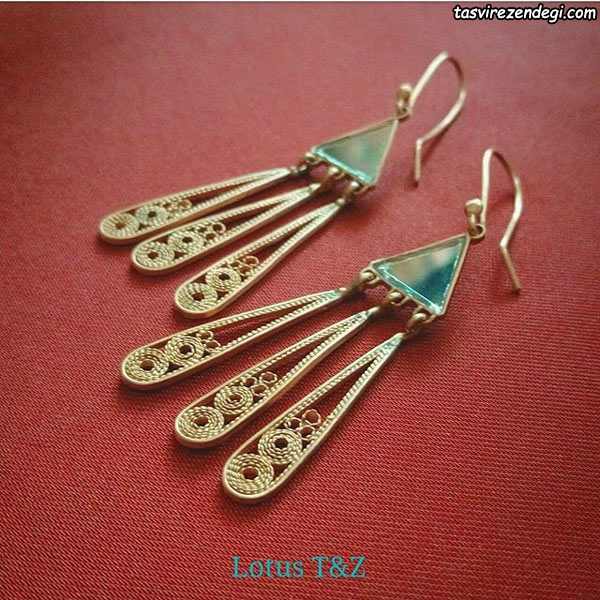 مدل گوشواره نقره ملیله دست ساز