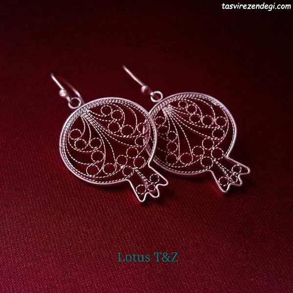 مدل گوشواره نقره ملیله دست ساز