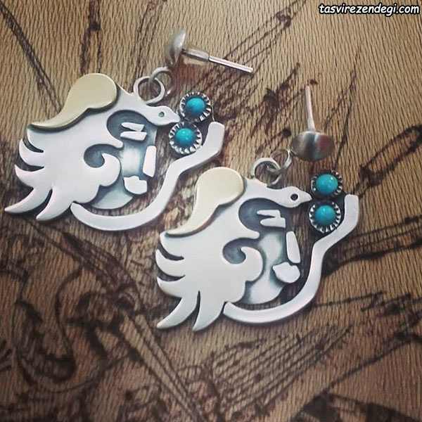 عکس گوشواره نقره دست ساز
