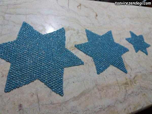 رومیزی تراشه بافی مدل ستاره