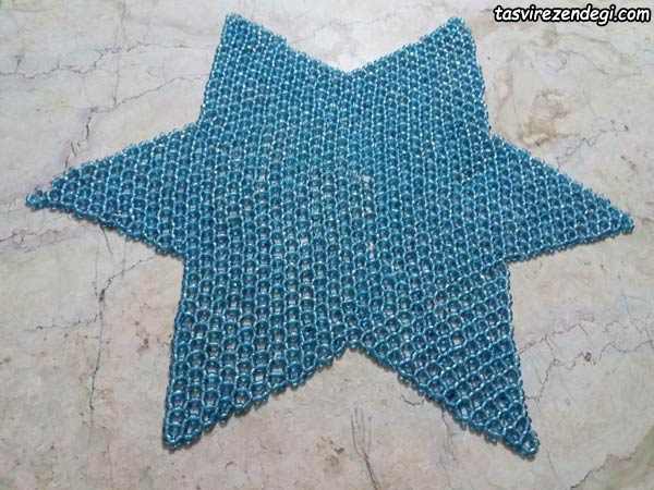 رومیزی تراشه بافی مدل ستاره