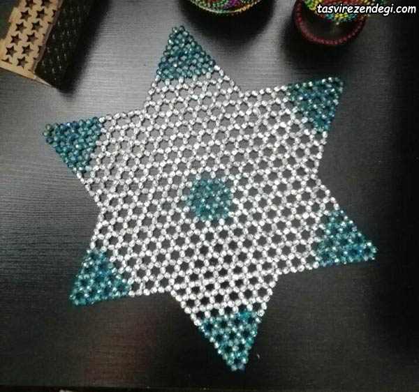 رومیزی تراشه بافی مدل ستاره