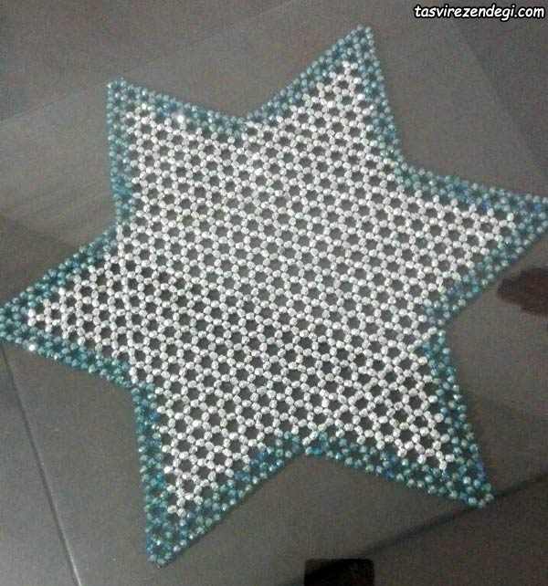 رومیزی تراشه بافی مدل ستاره