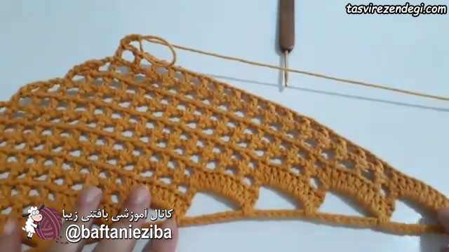 آموزش بافت فرشینه گل قلاب بافی
