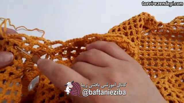 آموزش بافت فرشینه گل قلاب بافی