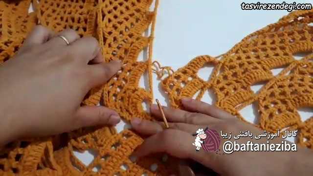 آموزش بافت فرشینه گل قلاب بافی