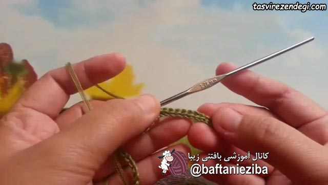 آموزش بافت پابند حلقه ای قلاب بافی