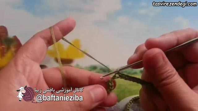 آموزش بافت پابند حلقه ای قلاب بافی
