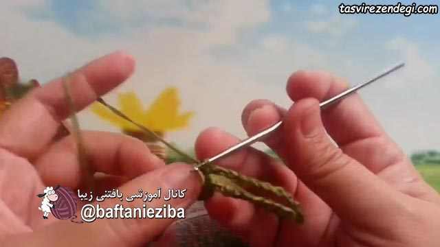 آموزش بافت پابند حلقه ای قلاب بافی