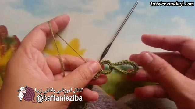 آموزش بافت پابند حلقه ای قلاب بافی