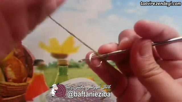 آموزش بافت پابند حلقه ای قلاب بافی