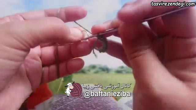 آموزش بافت پابند حلقه ای قلاب بافی