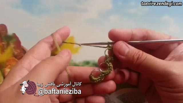 آموزش بافت پابند حلقه ای قلاب بافی