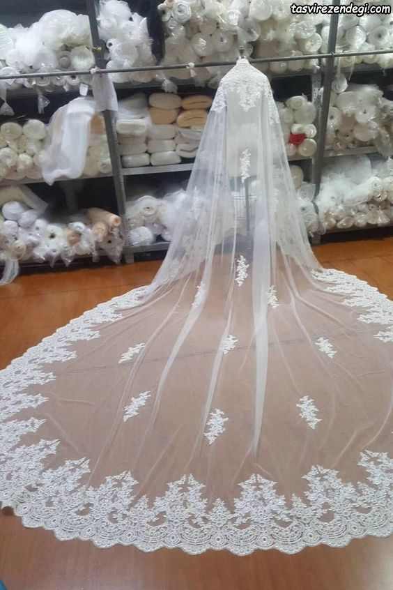 مدل تور عروس بلند سلطنتی