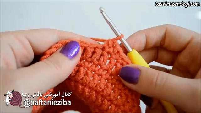 آموزش بافت پاپوش زمستانی قلاب بافی