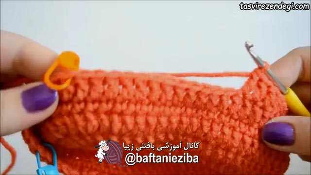 آموزش بافت پاپوش زمستانی قلاب بافی