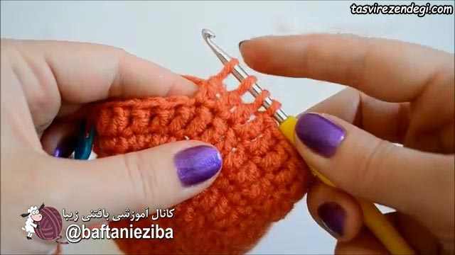 آموزش بافت پاپوش زمستانی قلاب بافی