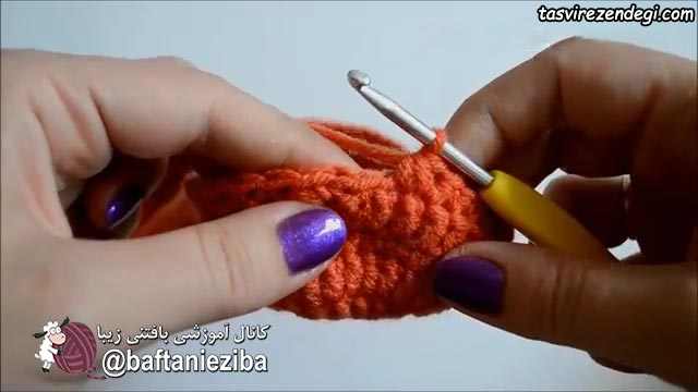 آموزش بافت پاپوش زمستانی قلاب بافی