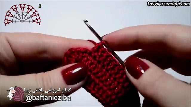 آموزش بافت پاپوش زمستانی قلاب بافی