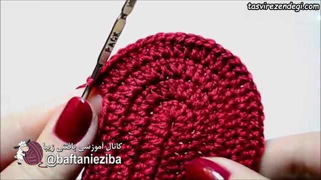 آموزش بافت پاپوش زمستانی قلاب بافی