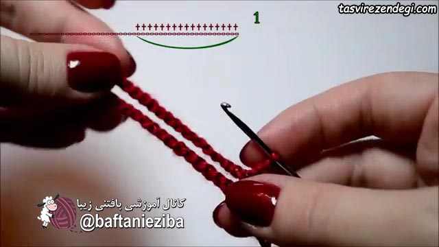 آموزش بافت پاپوش زمستانی قلاب بافی