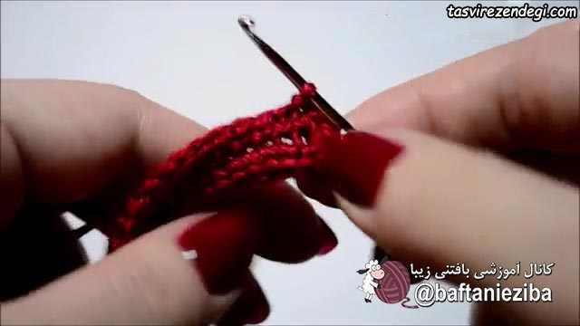 آموزش بافت پاپوش زمستانی قلاب بافی