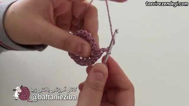 آموزش بافت کیف نیم دایره