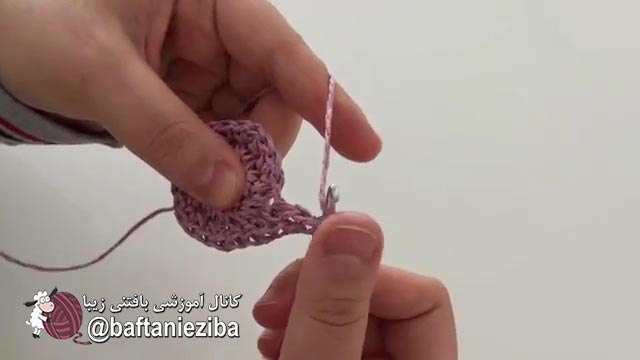 آموزش بافت کیف نیم دایره