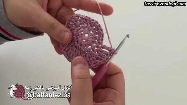 آموزش بافت کیف نیم دایره