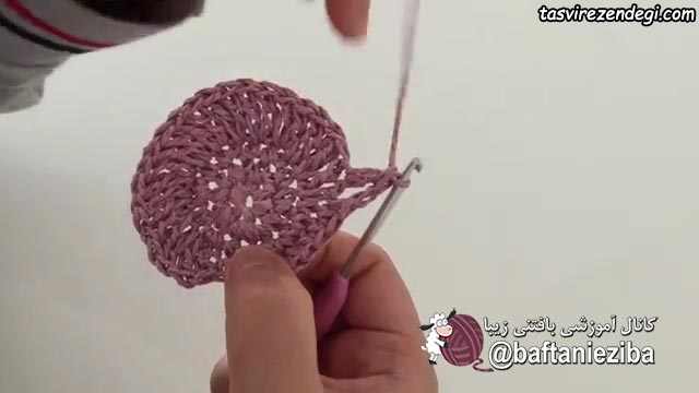 آموزش بافت کیف نیم دایره