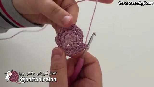 آموزش بافت کیف نیم دایره
