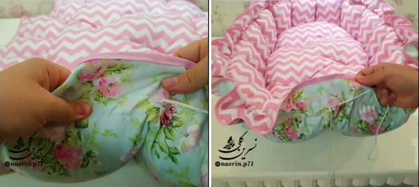 آموزش دوخت تشک گارد دار بیضی