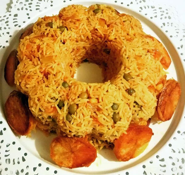 پلو سبزیجات قالبی