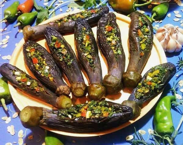 طرز تهیه ترشی بادمجان شکم پر