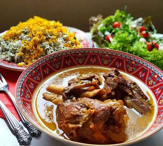چلو گوشت غذای اصلی روز مهمانی