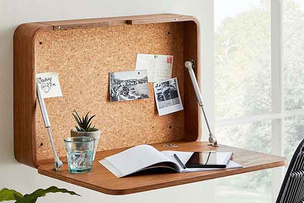 میز تحریر تاشو برای اتاق خواب کوچک