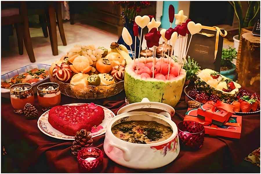 چیدمان سفره یلدا