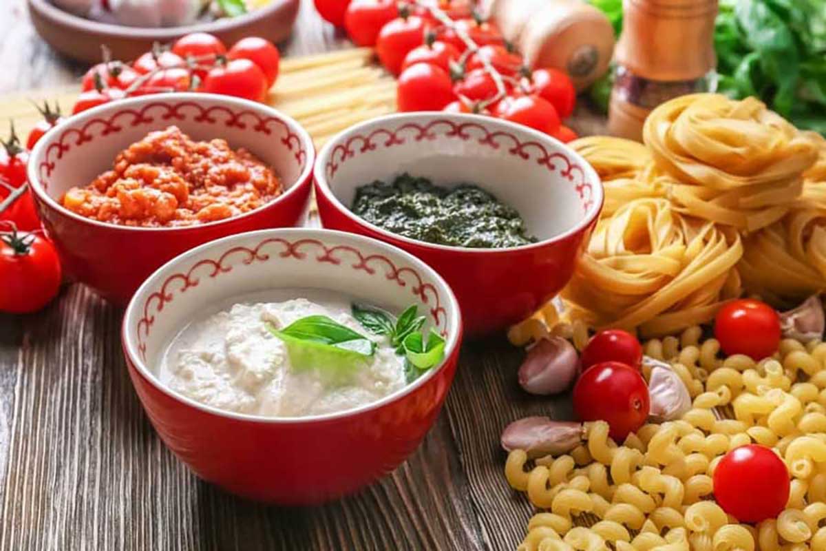 سس پاستا خانگی سس برای پاستا