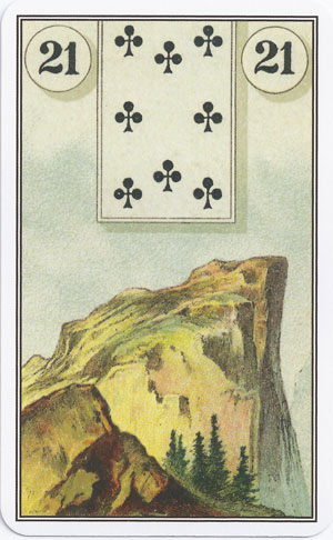 کارت کوه (Mountain) در فال لنورماند