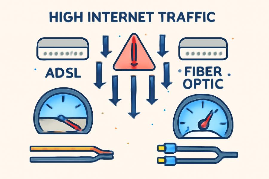تفاوت مودم فیبر نوری و ADSL هزینه و دسترسی