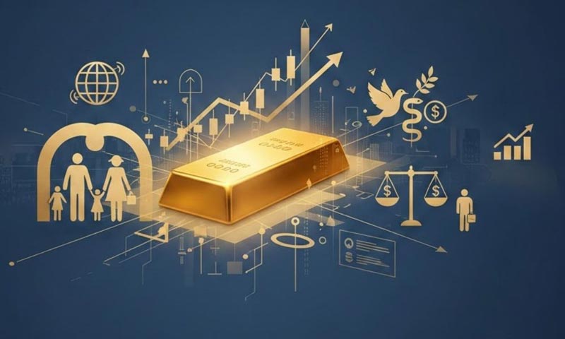 تاثیر طلا بر آرامش مالی
