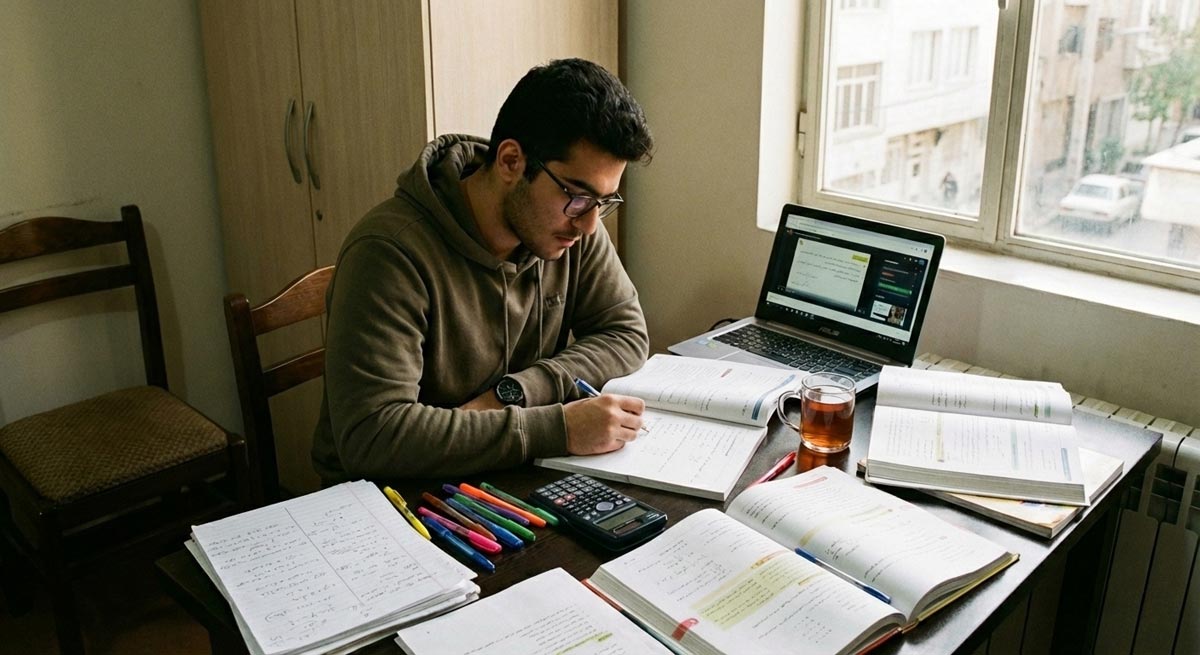 مطالعه و تمرین برای کنکور